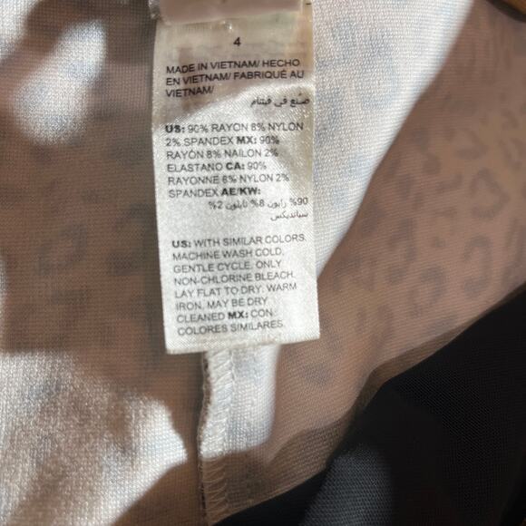 Chico's Pants Womens Size 4 US 20 Tan Leopard Print Pull On‎ Ankle High Rise - Picture 8 of 11